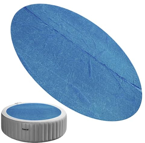 Cubierta solar para alberca de 6/8 pies, protector solar de cuerda de tensión de alambre, resistente a la intemperie, plegable, manta térmica, protector para piscina con función de aislamiento de
