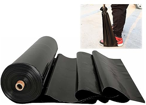 Revêtement de bassin durable en polyéthylène haute densité 0,12 mm – Revêtement polyvalent noir préformé pour étangs de jardin Plusieurs tailles (6 x 15 m) – Idéal pour les poissons et les jardins