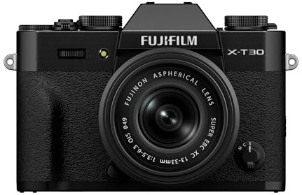 FUJIFILM X-T30 III Mirrorless Camera Body, with XC13-33mm Lens Kit, Black