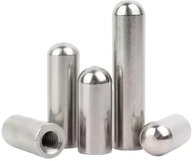Pasador hueco de cabeza redonda roscado 304 Acero inoxidable M2-M8 Rosca interna Cabeza redonda Pasador hueco cilíndrico 20-80 mm 2 piezas(30mm)