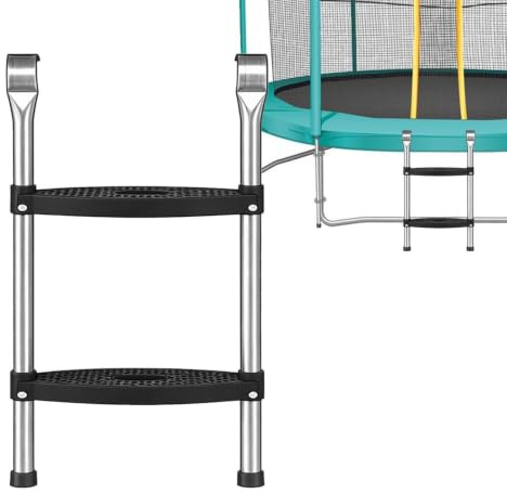 Escalera De Trampolín 2 Escalones Anchos Antideslizantes Plegables | Taburete Escalón Para Trampolín Niños y niñas patio escuela zona de juegos al aire
