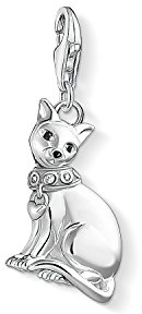 Thomas Sabo Women Charm Pendant Siamese Cat Charm Club 925 Sterling Silver 1511-041-25
