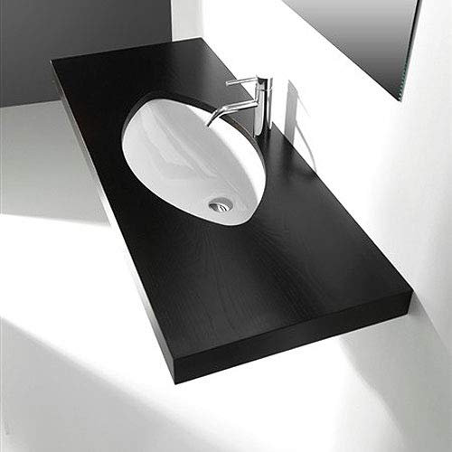 Lavabo sottopiano 94x40 ovale ceramica