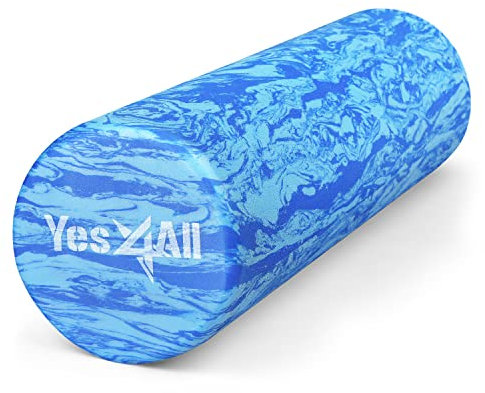 Yes4All Faszienrolle für Rücken, Wirbelsäule, Beine, Arme 30/45/60/90 cm - Mittel-Harte Foam Roller, Schaumstoffrolle für Yoga, Pilates, Dehnung & Fitness, Ozean Marmoriert
