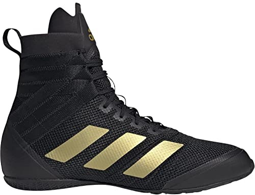 Adidas Speedex 18 - Scarponi da boxe, colore: Nero/Oro, Nero , 37 1/3 EU