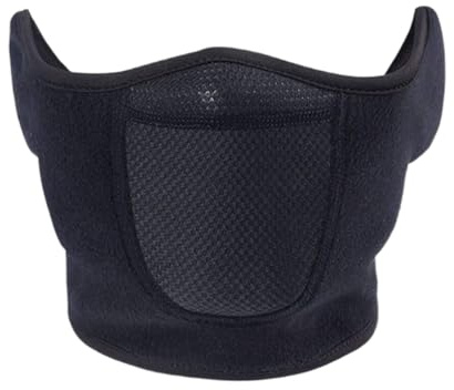 Breathable Winter Balaclava Half Face Mask Ear Warmer Windproof Men Women for Skiing Snowboarding Motorcycling Black