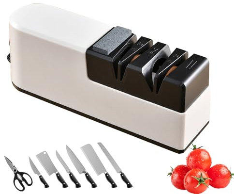 Elektrischer Messerschärfer, Profi Messerschleifer Grobschleifen und Feinschleifen, Diamant-Messerschärfer für Scheren, Küchenmesser, Obstmesser Multifunktionsmesser Messerschärfer