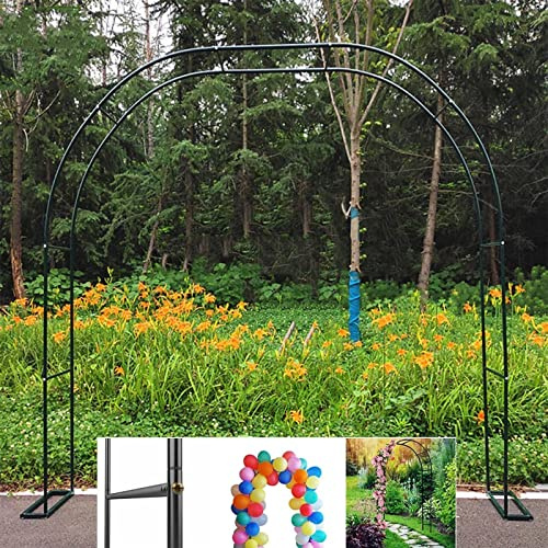 Arco Jardin Exterior Decorativo de Entrada, Arcos de Jardin Hierro para Varias Plantas Trepadoras, Rosas, Arco de Boda, Arco De Metal para Exteriores, Varios Tamaños,240x220x40CM