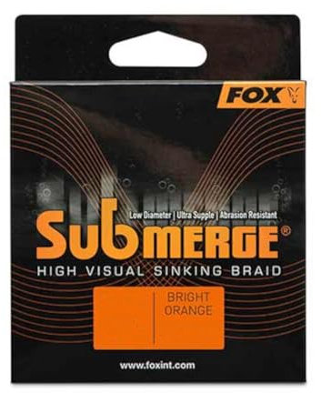 Fox Submerge Orange Sinking Braid - 300m geflochtene Angelschnur, Durchmesser/Tragkraft:0.30mm / 24.9kg / 55lb