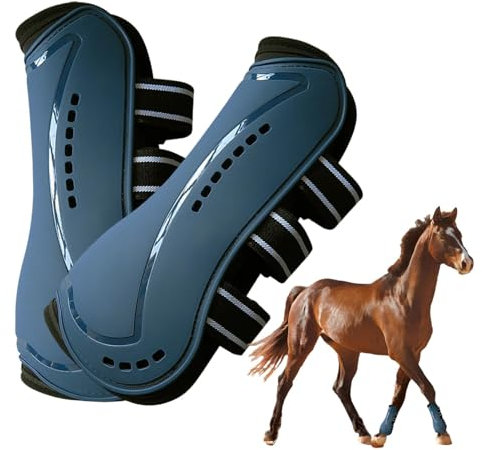 Pferdegamaschen für Vorderfüße von Pferden,Sportgamaschen für - Professionelle Pferdegamaschen Vordergamaschen - Atmungsaktive Schienenstiefel Pferdebeinwickel, Vorderbeinschutz stoßdämpfend, P