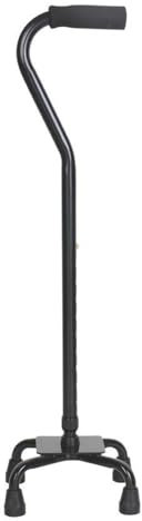 Ergonomischer Vierfuß Gehstock DynaSun F307 Gehstock, Gehhilfe Verstellbarer mit 4 Füßen – Vierfußgehhilfe Krücken Spazierstock mit großem Abstand, mit weichem, gepolstertem Handgriff für Senioren