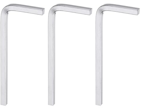 QUARKZMAN 3 Piezas Llave Hexagonal en Forma de L de Cabeza Cuadrada de 4 mm de Acero Al Carbono L-Key 4 Puntos Llaves de Perno Métricas Herramienta de Reparación