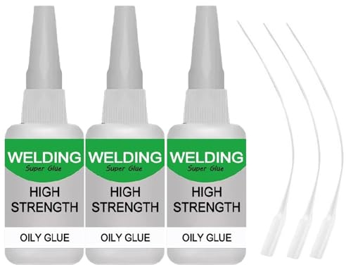 3PCS Uniglue Universal Super Glue,Welding High-Strength Oily Glue,Mighty Instant Glue,Fast Repair and Curing for Metals,Plastics,Jade Etc,50g