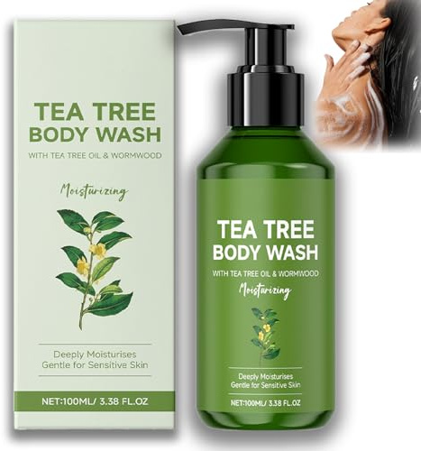 Tea Tree Body Wash - Purifying Shower Gel for Dry Skin, Body Odour & Sweat - Gentle Cleansing with Tea Tree Oil for Women & Men - Refreshes Skin & Skin-Balancing Formula, 100ml