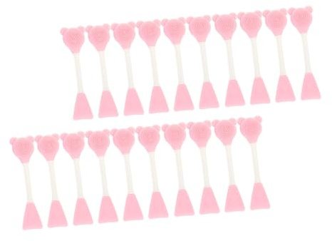 Gogogmee 20 Pinceles De Silicona De Doble Punta Para Mascarillas Aplicador De Mascarillas Faciales De Silicona Color Rosa