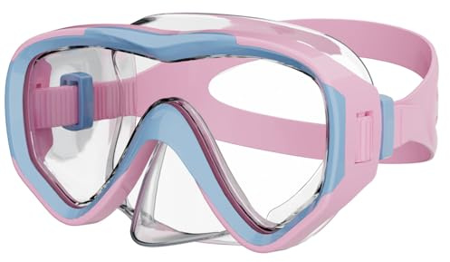 G2RISE Lunettes de natation pour enfants, lunettes de natation avec protège-nez, traitement anti-buée à 180°, lunettes de plongée légères et étanches pour enfants