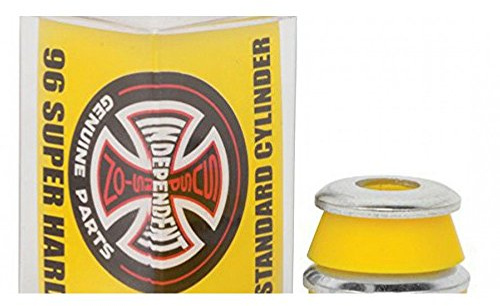 INDEPENDENT Set of 4 Cylinder Bushings for Skateboard Trucks - Super Hard 96 A – Yellow