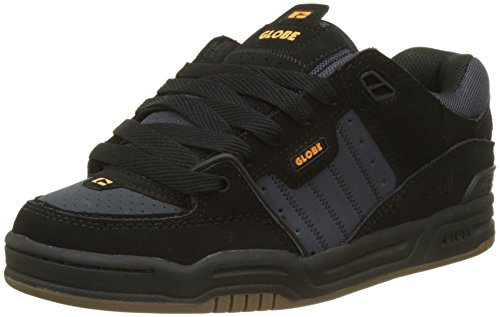 Globe Herren Fusion Skateboardschuhe, Mehrfarbig (Black/ebony/orange), 38 EU (6 US)