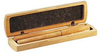 Schreibset aus Holz | 3-tlg. | Stift-Etui, Tintenroller + Füller | Set aus edlem Kirschholz