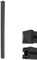 Mendler WPC-Pfosten Sarthe-WPC-Zaun, Pfeiler Pfahl, Stecksystem 1,88m - anthrazit