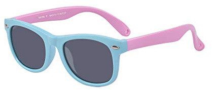 Outray Baby Infant Toddler Polarized Sunglasses Sports Fashion For Boys And Girls Age 0-2 Years Blue Pink