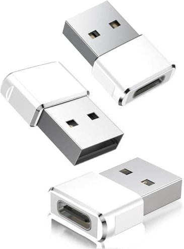 Adapter für Airpods 4,USB auf USB C Adapter 3 Stück,USB C Adapter,Ladegerät USB zu USBC für Airpods 2 3 Max,USBC Stecker Plug Netzteil für Apple Watch Series 10 S10 Ultra 9 S9 iWatch S8 8 S7 7 SE