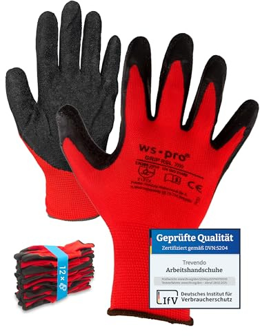Trevendo Gants de travail - Gants de montage solides avec revêtement en latex, Taille 9-240 paires