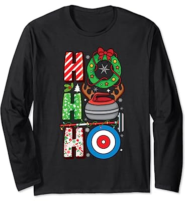 Curling player Xmas curling Broom curler Christmas Curling Long Sleeve T-Shirt