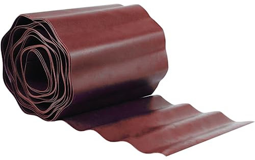 GARDENIX Bordi per aiuole ondulati Bordi per aiuole Bordi per prato Bordi per aiuole in plastica Lunghezza 9 m, Altezza 10 cm, Marrone