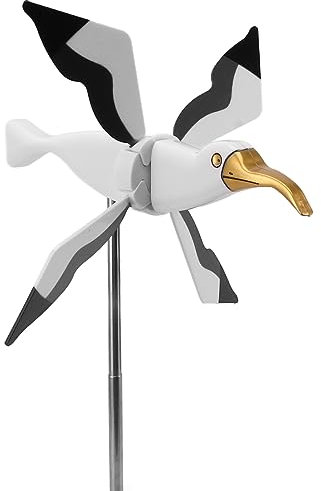 Flying Seagull Windmill, Garden Spinner Colorful Outdoor Wind Spinner Lawn Ornament Whirligig for Yard Decorations
