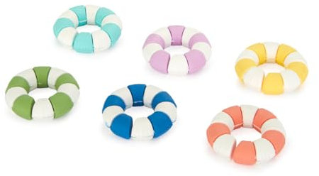 Balvi Segnabicchieri Floats Disegno Vintage salvagente 6 Pezzi Plastica