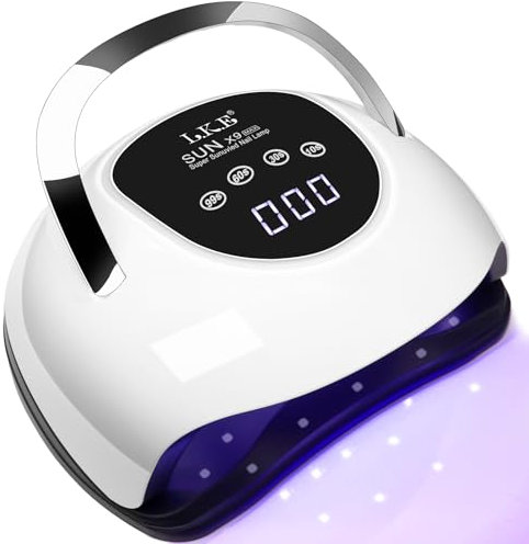 UV Lampe für Gelnägel, 220W Professioneller Schneller UV Lampe nägel mit 4 Timern, Touchscreen, Automatischer Sensor, tragbarer Handgriff Led Lampe nägel
