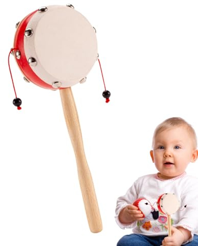 Hand Monkey Twist Drum – Wooden Rattle Drum | Portable Monkey Drrum | Musical Rattle Toy | Fun Kids' Druum & Percussion Instrument Suitable For Kids Early Learning Education Party And Gifting