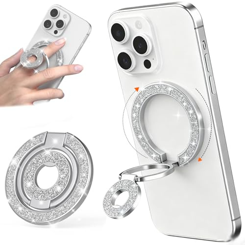 Ysnzaq Double Face Anneau de Support Téléphone Magnétique 11D Argent