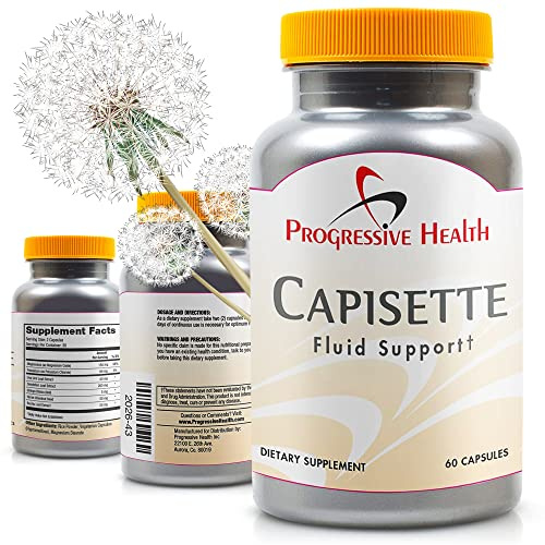 Capisette Water Retention Support - Reduces Swollen Feet, Ankles, and Legs - Reduce Swelling & Fluid Retention from Edema. Includes: Potassium, Dandelion Root, & More- Dietary Supplement (60 capsules)