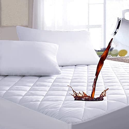 Ruili Queen Mattress Pad Waterproof Washable Fitted 18 Inch Noiseless