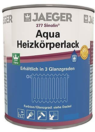 Jaeger Sinolin AQUA Heizkörperlack weiss, geruchsmild, schnelltrocknend (750 ml, hochglänzend weiss (RAL 9016))