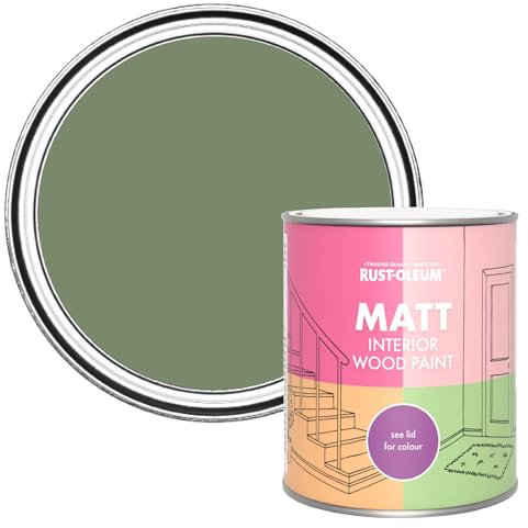 Rust-Oleum Green Interior Wood Paint in Matt Finish - All Green 750ml