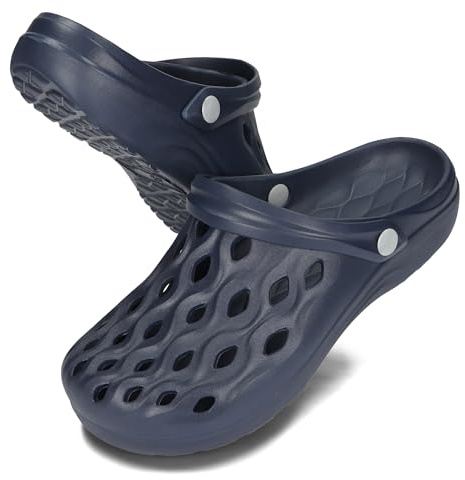 BeComfy Unisex Eva Zoccoli da Giardino Scarpe da Giardino Zoccoli da Donna Scarpe da Uomo 35-46 EU (Blu Marino, Sistema Taglie Calzature EU, Adulto, Numero, Media, 45)