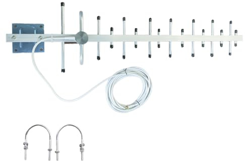 Maswell Antena direccional Yagi de alta ganancia 5G/4G - 12dBi, 700-4000MHz | Antena externa para enrutadores y puertas de enlace GSM LTE 4G 5G | para Internet doméstico T-Mobile, Verizon, AT&T |