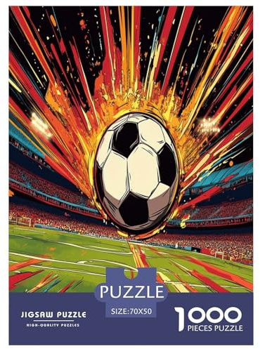 Football Jigsaw Puzzles Puzzles for Adults Kids. 1000 Pieces Great Gifts Challenge Toy Educational Games Home Decoration for Adults& Kids Age 14 Years Up 70x50cm/1000pcs