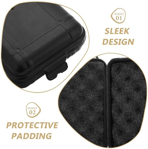 Mikinona Caja De Almacenamiento De Flechas para con 2 Unidades Contenedor Multiranuras Soporte para Puntas De Flecha Color Negro