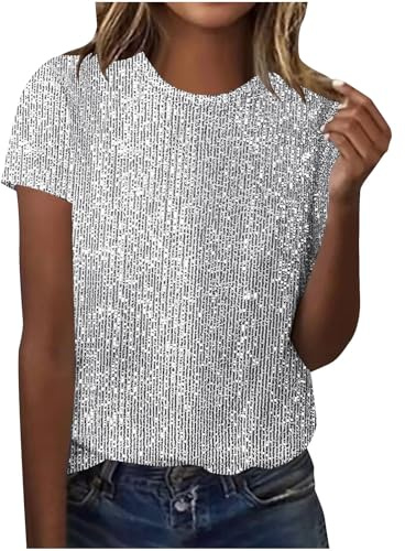 T Shirt Femme Tshirt Décontracté Haut Femme Basic Blouse Courtes Élégant Manche Courte Classique Top Sport Vetement Ete Couleur Unie Crop Top Tee Shirt S-XXL