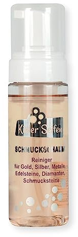Kieler Seifen Gold und Silberschmuck Reiniger 165 ml I Kraftschaum mit Lavendelduft I Glanz für Schmuck ganz ohne Ultraschallbad I Auch für Diamanten