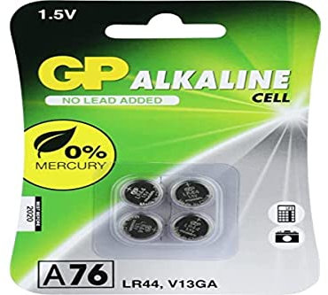 1x4 GP Alkaline LR44, 76A 1,5V