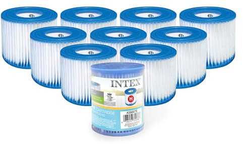 Intex Tipo H Easy Set Cartucho de filtro de repuesto para piscinas (paquete de 10)