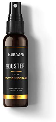 MANSCAPED™ The Foot Duster™, Fußdeo für Männer, mit kühlendem Teebaumöl und unserem unverkennlichen MANSCAPED™-Duft, Fußdeo gegen Schwitzen, Schweißfüße loswerden, Kühlendes Fußspray