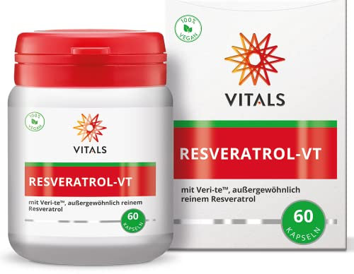 Vitals - Resveratrol-VT 60 Kapseln, aussergewöhnlich reinem Resveratrol. Hohe Dosis ohne Zusatzstoffe. der renommierten Marke Veri-te, die in zahlreichen Humanstudien verwendet wurde