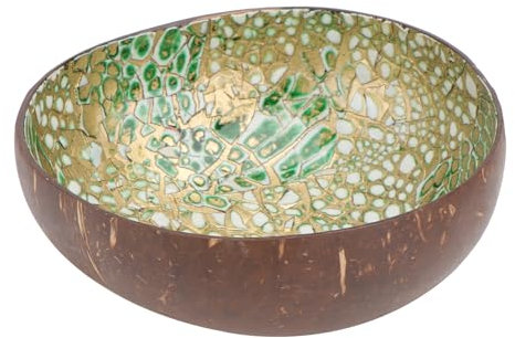 DOITOOL Key Bowl Decorative Coconut Shell Bowl Potpourri Storage Dish Candy Container Trinket Tray for Key,Jewellery, Rings, Earrings, Necklace