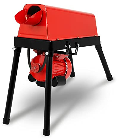 EBERTH Majsrens, majsskrapa med 750W elmotor, genomströmning 240 kg/h, majskvarn elektrisk, med underrede, automatisk, snabb, professionell, för verkstad/gård, foder för djur
